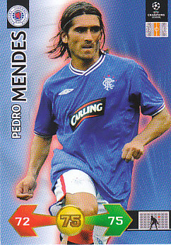 Pedro Mendes Glasgow Rangers FC 2009/10 Panini Super Strikes CL #253